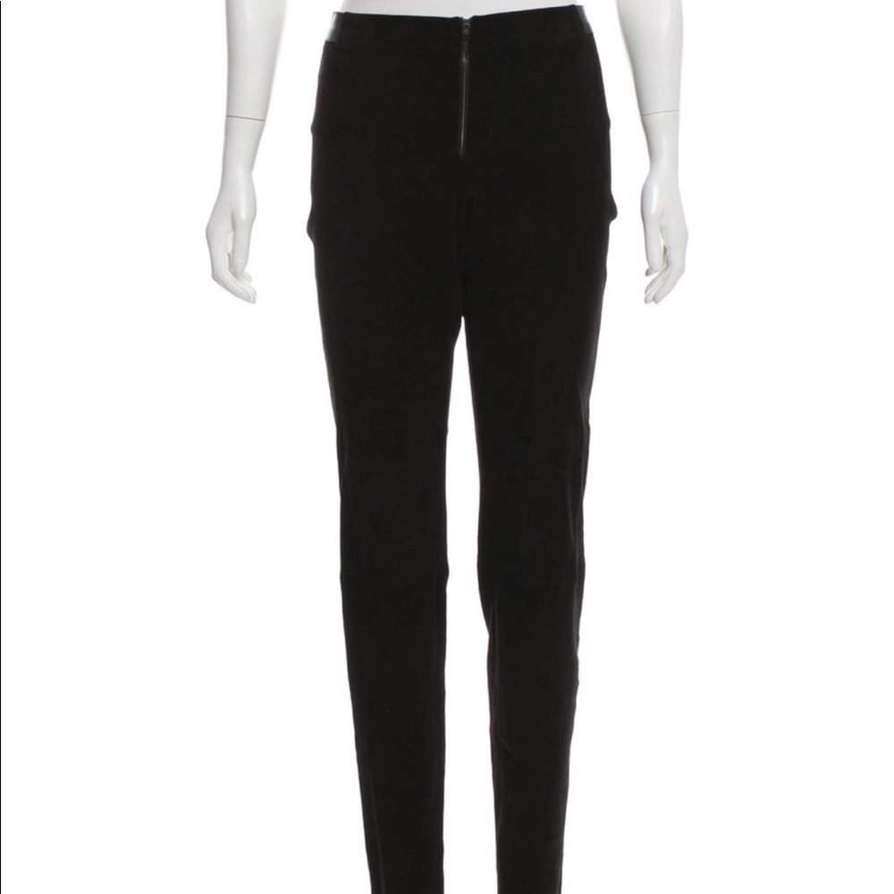 Alice and Olivia Black Suede Pants